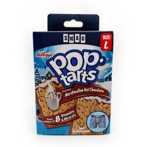 Pop-Tarts Marshmallow Hot Chocolate Boxer Briefs Mens Size Large Underwear Blue